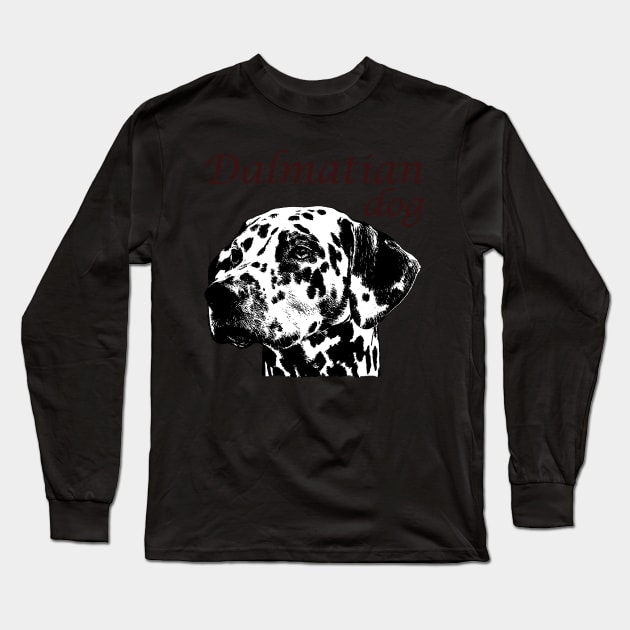 White Dalmatian Dog Long Sleeve T-Shirt by hudayadi